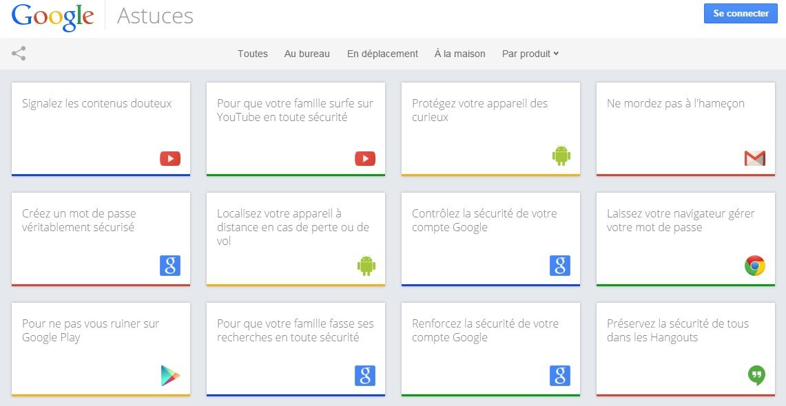 Google Astuces - cards