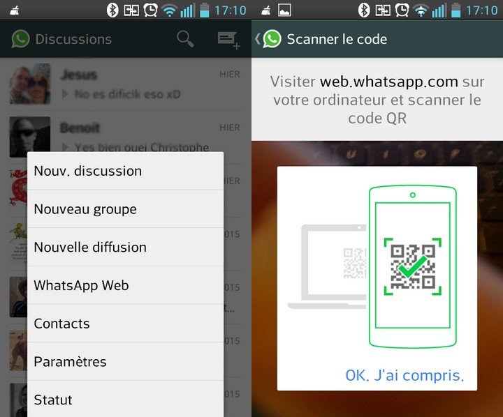 WhatsApp pour PC à partir de ton smart phone