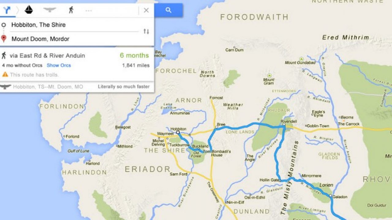 La Terre Du Milieu Dans Google Maps Cela Donnerait Quoi Geek Junior