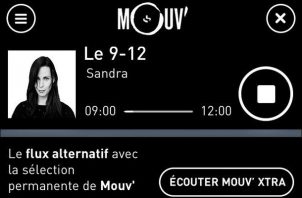 Mouv app Android et iOS