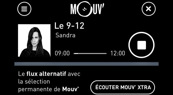 Mouv app Android et iOS