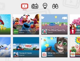 YouTube Kids écran accueil