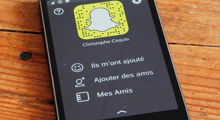 Snapchat écran accueil