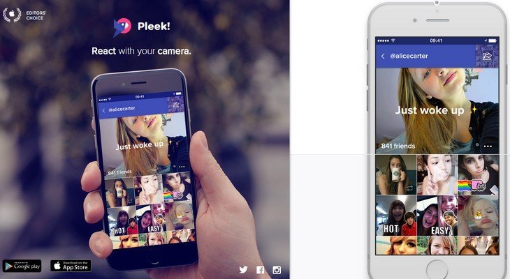 pleek application pour Android et iOS