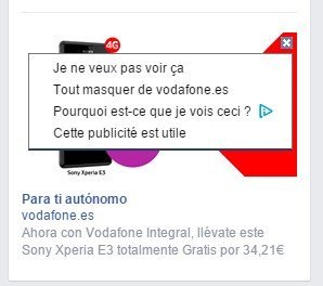 Facebook non à la pub