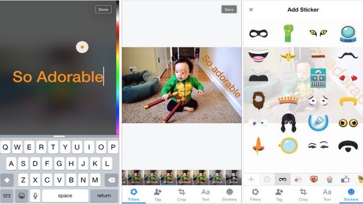 Facebook intègre un éditeur photo à la manière de Snapchat