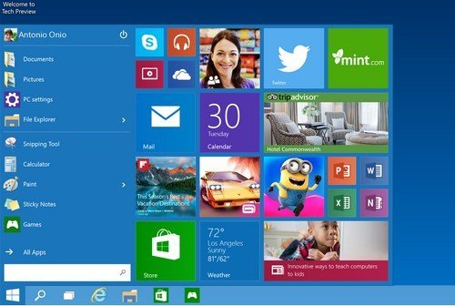Windows 10 menu démarrer