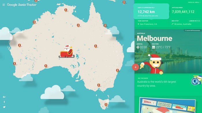 Santa Tracker Maps