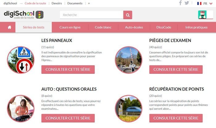 codedelaroute.fr menu