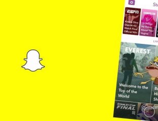 Mise à jour Snapchat discover