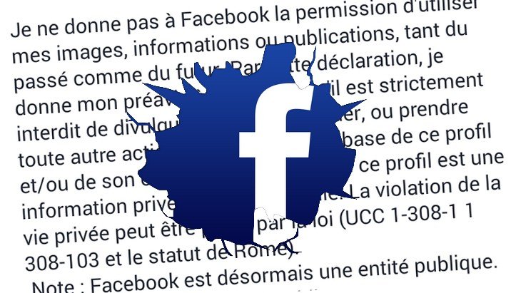 Facebook : partager ce message ne sert à rien pour protéger sa vie privée