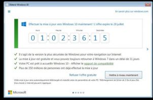 expiration offre gratuite Windows 10