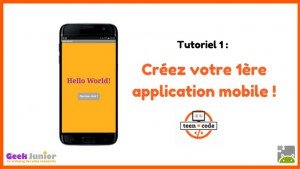 Tutoriel création application mobile Hello World