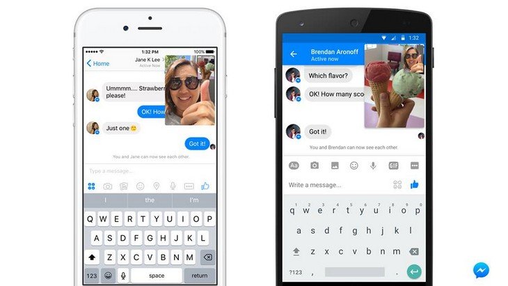 Facebooke Messenger vidéo direct