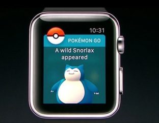 Pokemon Go dans l'Apple Watch serie 2