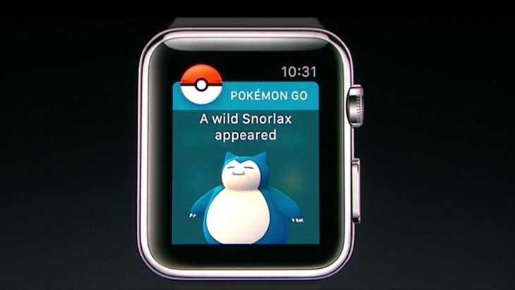 Pokemon Go dans l'Apple Watch serie 2