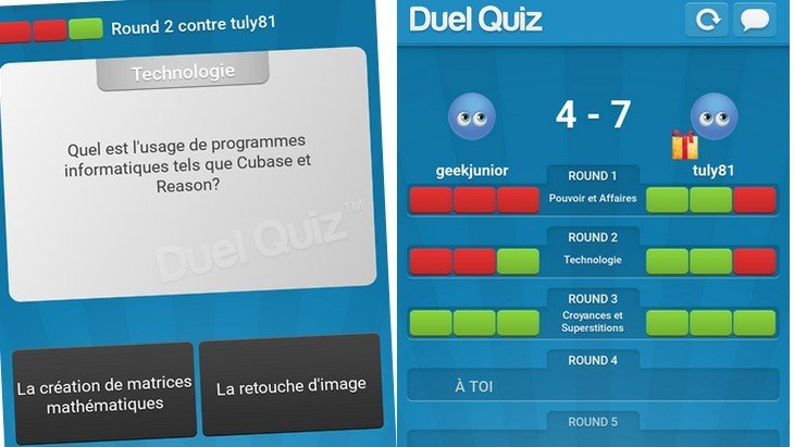 Duel Quiz iOS et Android