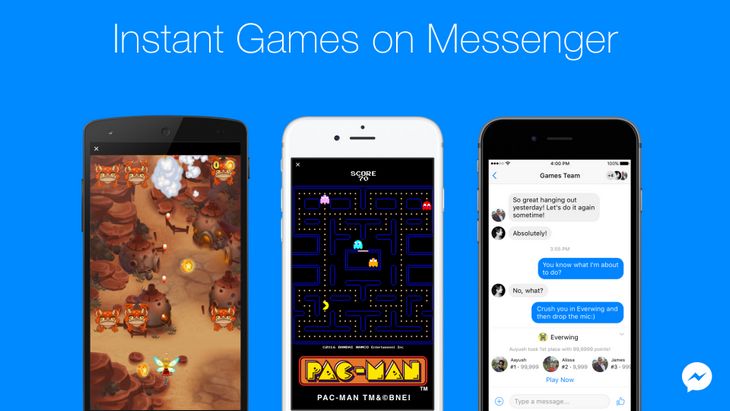 Instant Games sur Facebook Messenger