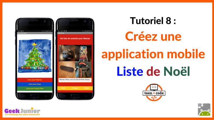 Tutoriel Appli Mobile Liste de Noël