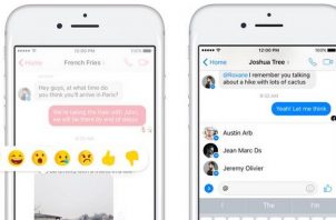 facebook messenger reaction