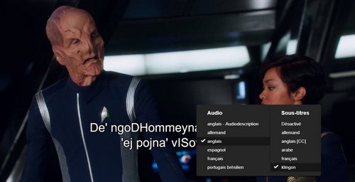 Star Trek Discovey sous-titrage en klingon