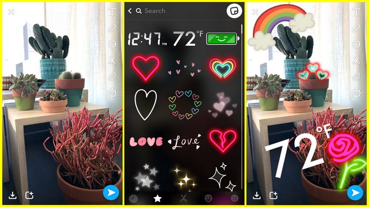 data stickers snapchat