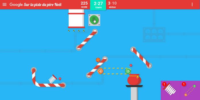 santa tracker google le jeu