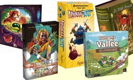 5 nouveaux jeux de société #6 : Rebel Nox, Ninjaaa’tack, Samsara, Dans ma Vallée…