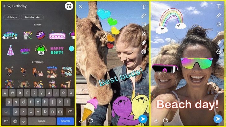 snapchat avec giphy