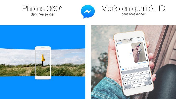 photo 360 degrés et vidéo HD sur Messenger