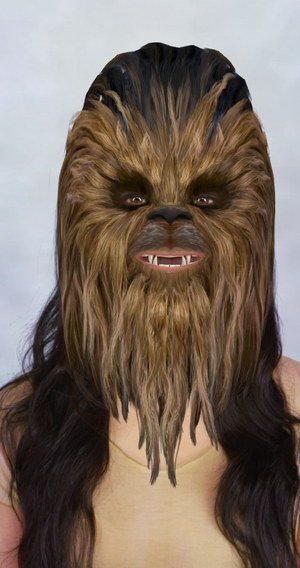 chewbacca face lens