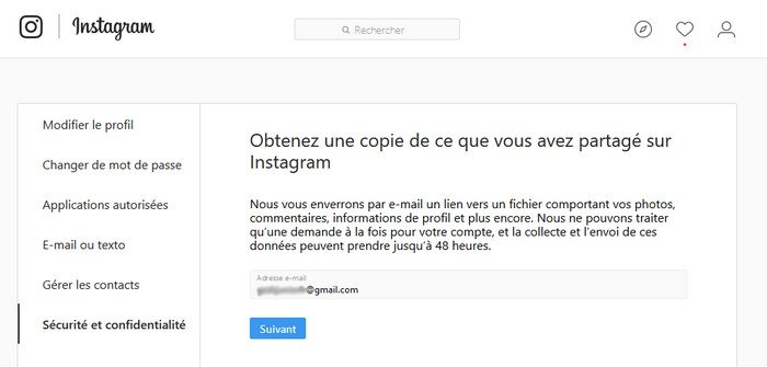 copie data instagram