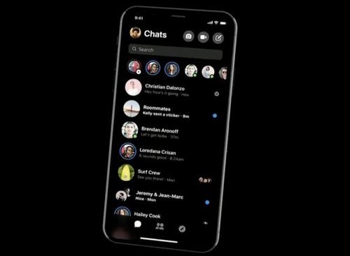 facebook messenger dark mode