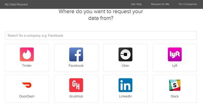 my data request page