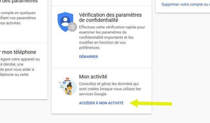 google accéder à mon activité