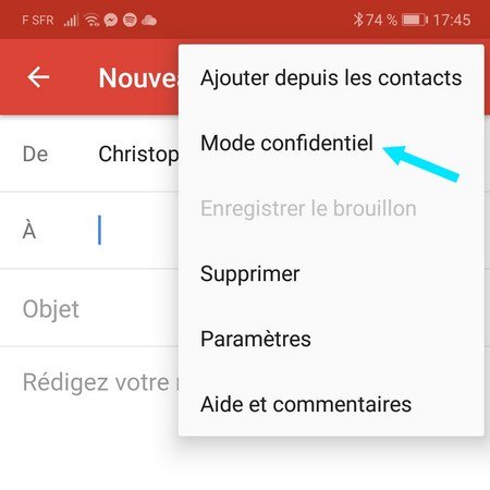 mode confidentiel gmail