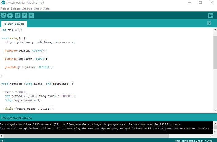 Robobox - Arduino - programmation du robot