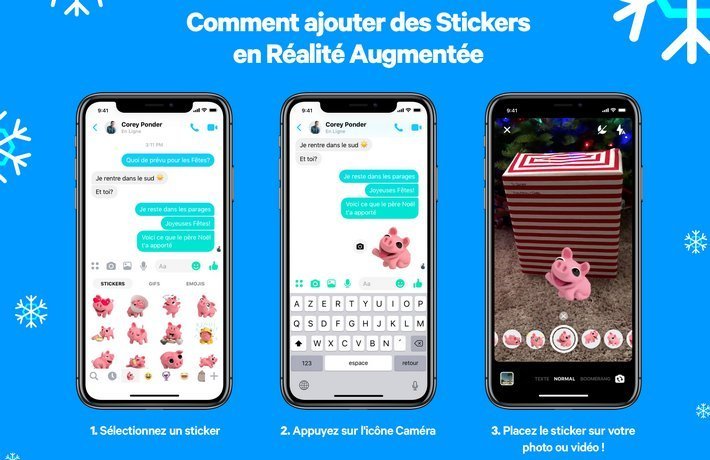 ajouter stickers en réalitée augmentée