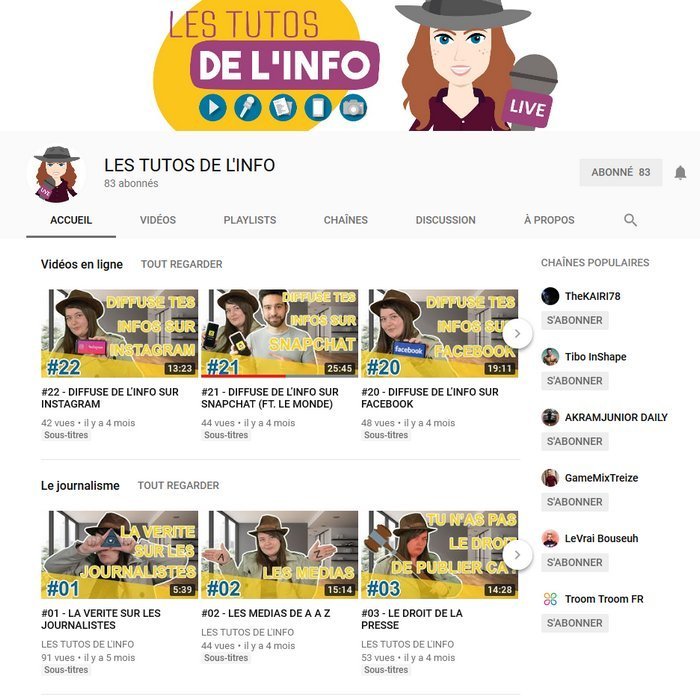 Les tutos de l'info - chaîne YouTube