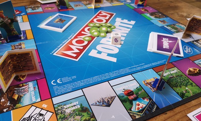 Fortnite Monopoly set up