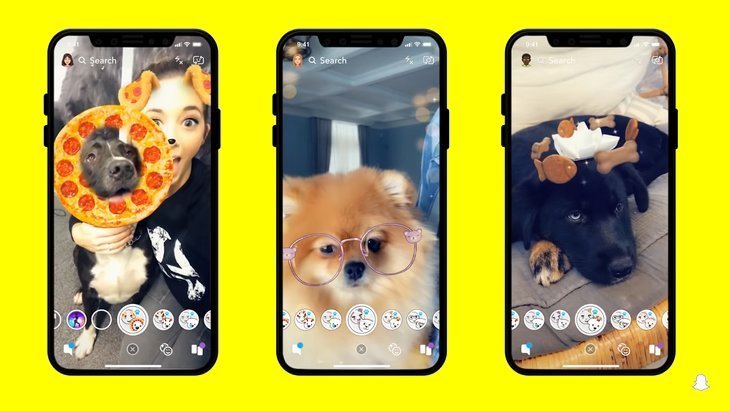 snapchat lenses chiens