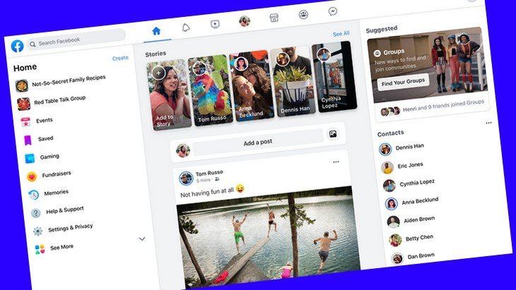 facebook mise à jour 2019