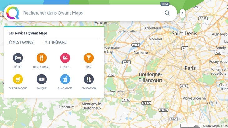 Qwant Maps Beta