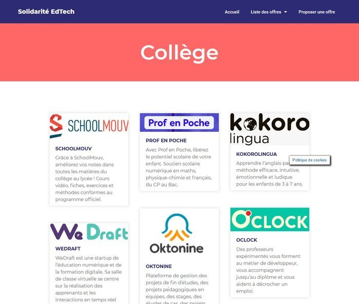 Edtech, les solutions pour le collège