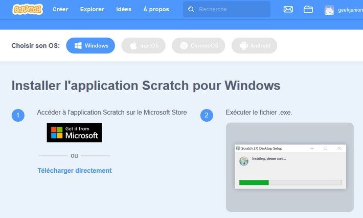 Scratch téléchargement Windows