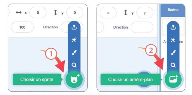 Sprite -Arrière plan - Scratch