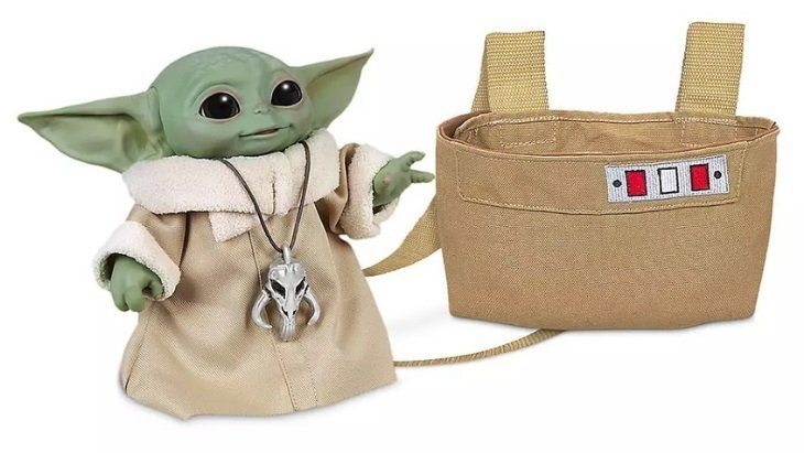 bébé yoda the mandalorian peluche animée sac