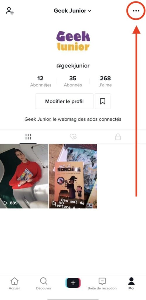 Notifications désactivées Tiktok