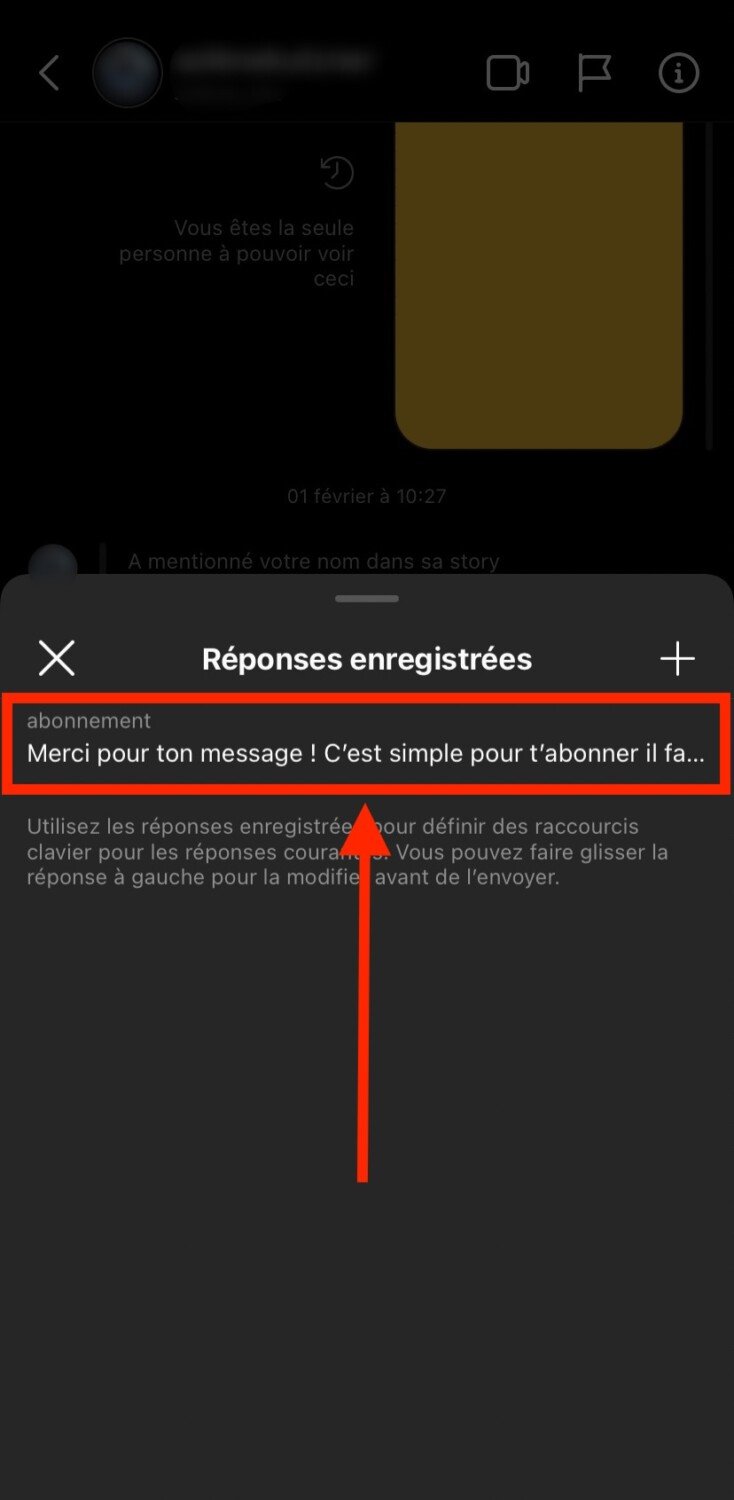 Message pré enregistré