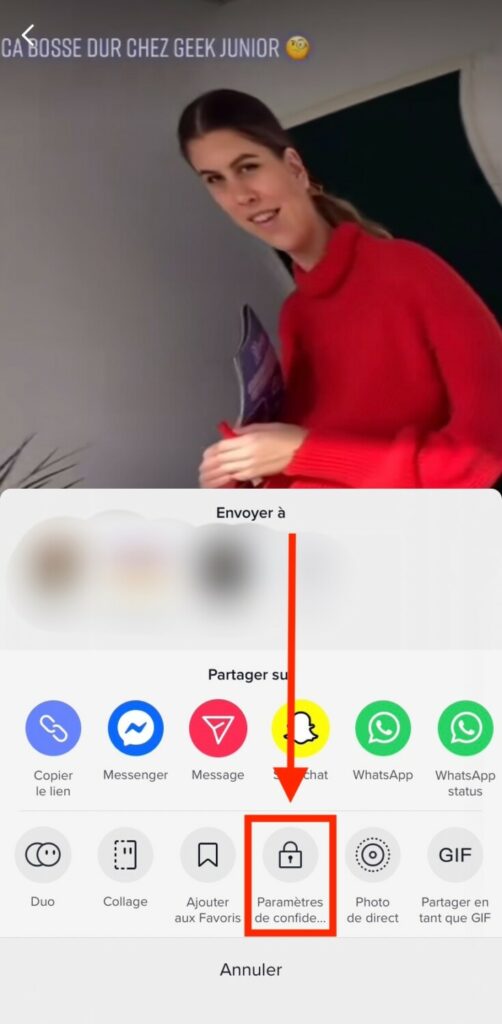 Modérer commentaires Tiktok